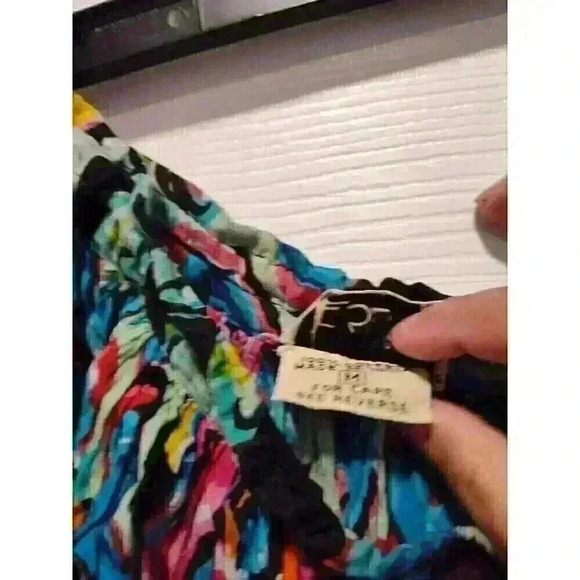 Vintage Midi CinchSkirt made in India Womens Medium Long Soft and Flowy Colorful - Picture 3 of 4